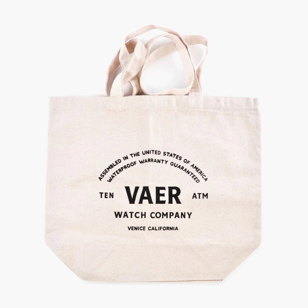 New Vaer Watch Company Lightweight Durable Canvas Tote Bag